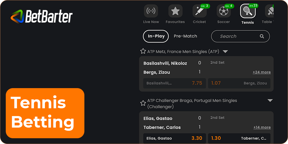 Betbarter Tennis Betting
